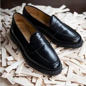 Black Leather Loafers - Solovair